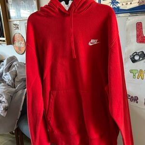 Nike Men's Red Hoodie Sweater